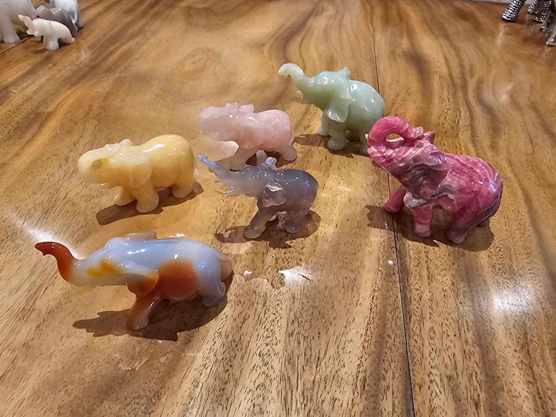 A Collection Of 6 X Various Elephant Figurines As Per Photograph - Image 2 of 2
