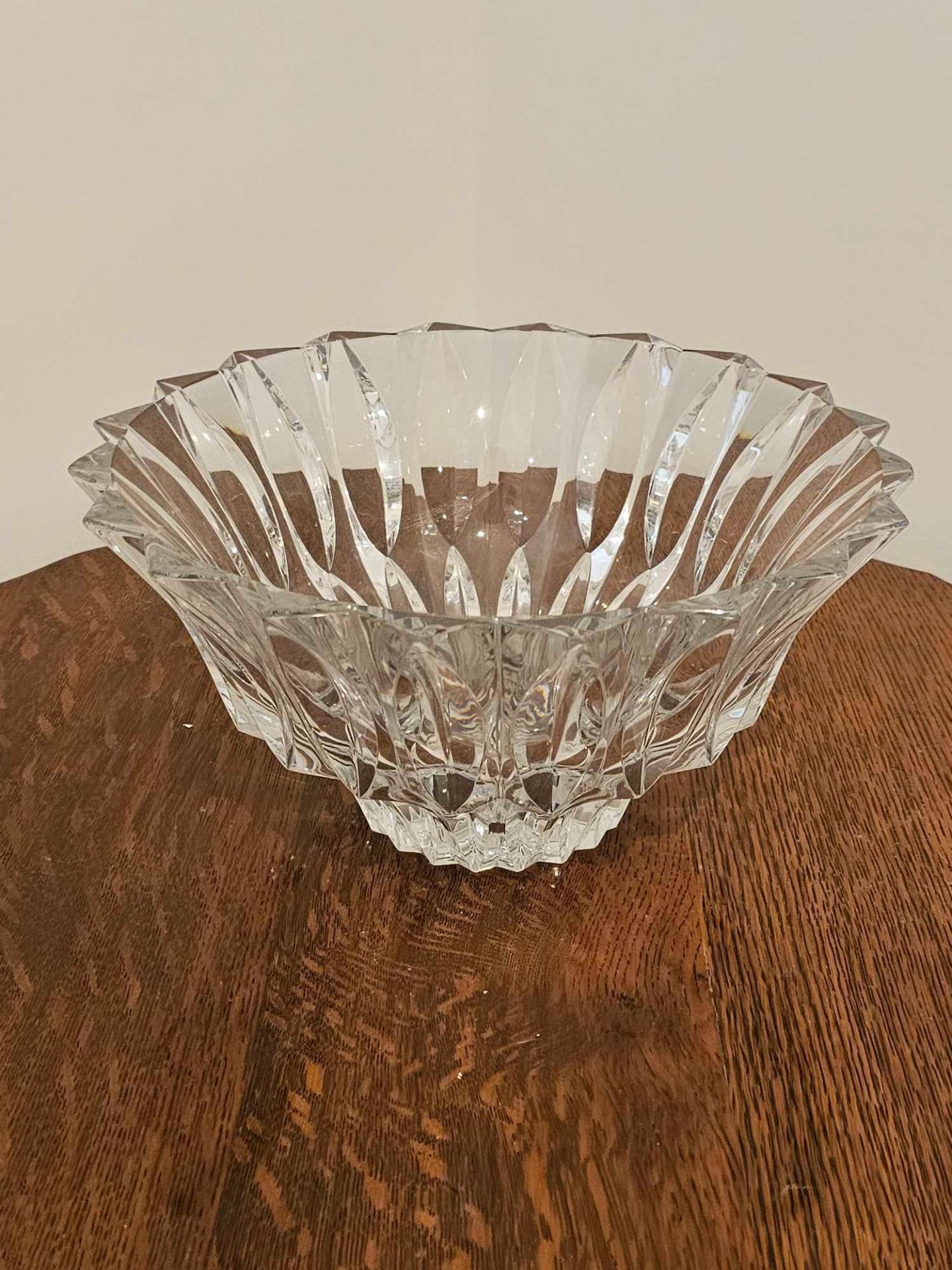 Faceted Cut Crystal Large Bowl 29 X 18cm - Image 3 of 7