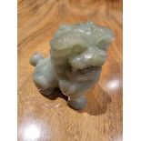 A Carved Soapstone Traditional Chinese Guardian Foo Dog Figurine 10cm