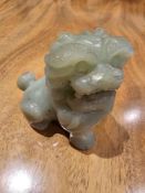 A Carved Soapstone Traditional Chinese Guardian Foo Dog Figurine 10cm