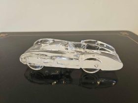 Crisal Portugal Atlantis Racecar Series II Lead Crystal Paperweight Mercedes W196 14cm