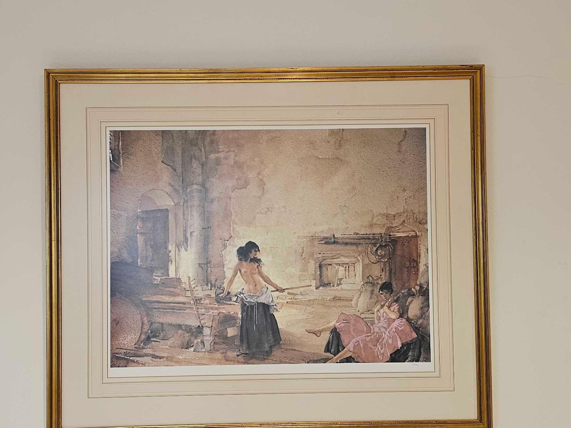 William Russell Flint In A Burgundian Granary Limited Edition Colour Print 718 Of 850 Published - Image 2 of 4