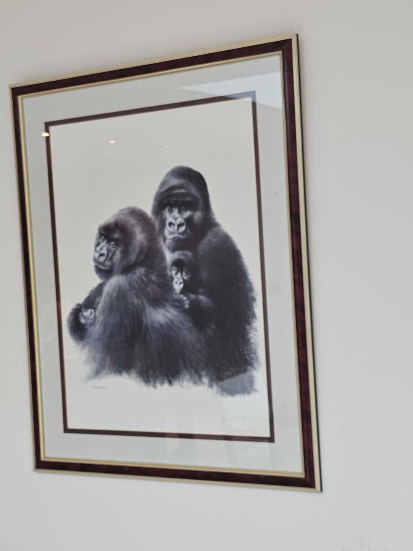 A Joel Kirk (British, Born 1948) Family Of Silver Back Gorillas, From A Limited Edition Series