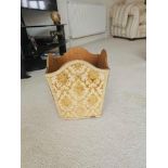 Fabric Covered Vintage Waste Paper Bin 25 X 25 X 30cm