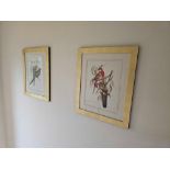 A Set Of 2 John Gould (British 1804 - 1881) Prints Rosehill Parakeets And Bernard's Australian