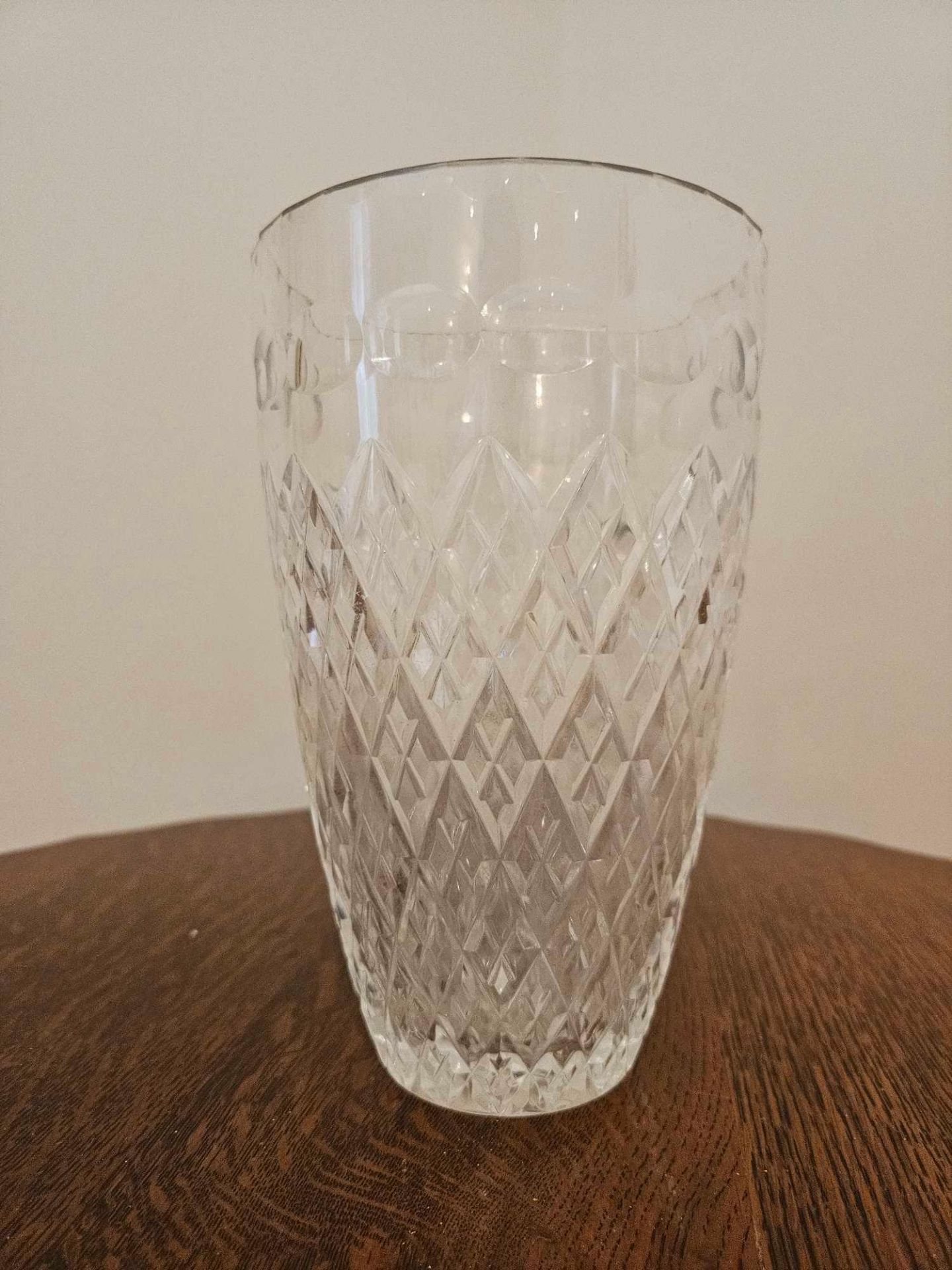 Stuart Crystal Cut Vase 23 X 14cm