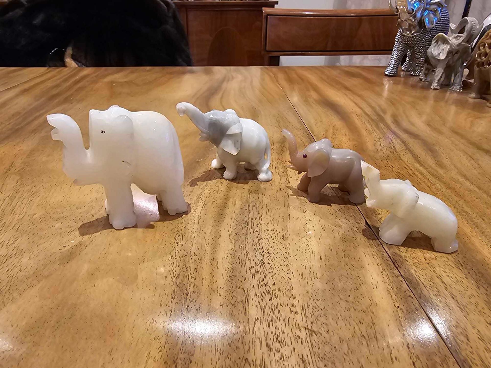 A Collection Of 4 X Various Elephant Figurines As Per Photograph