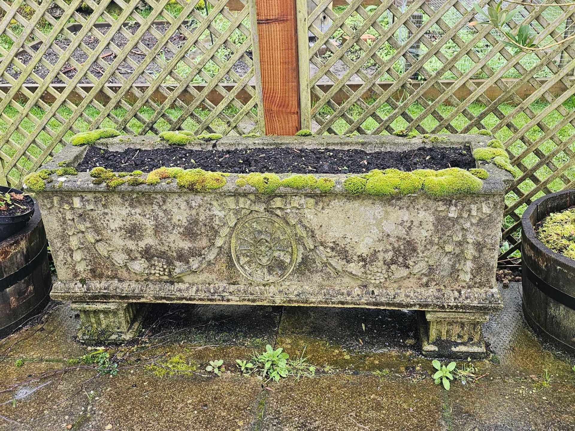 A Composite Carved Stone Trough