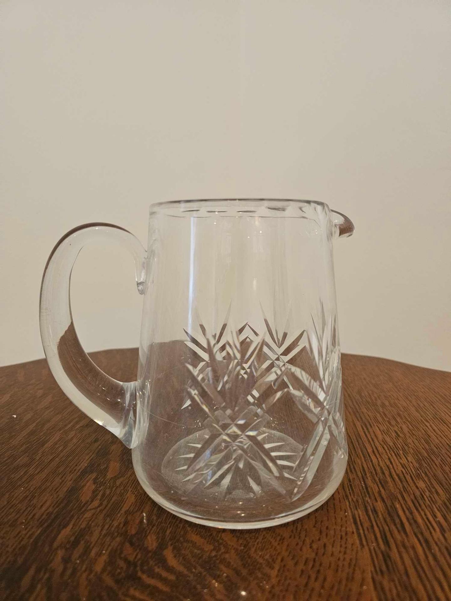 A Crystal Cut Water Pitcher 15cm