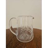 A Crystal Cut Water Pitcher 15cm