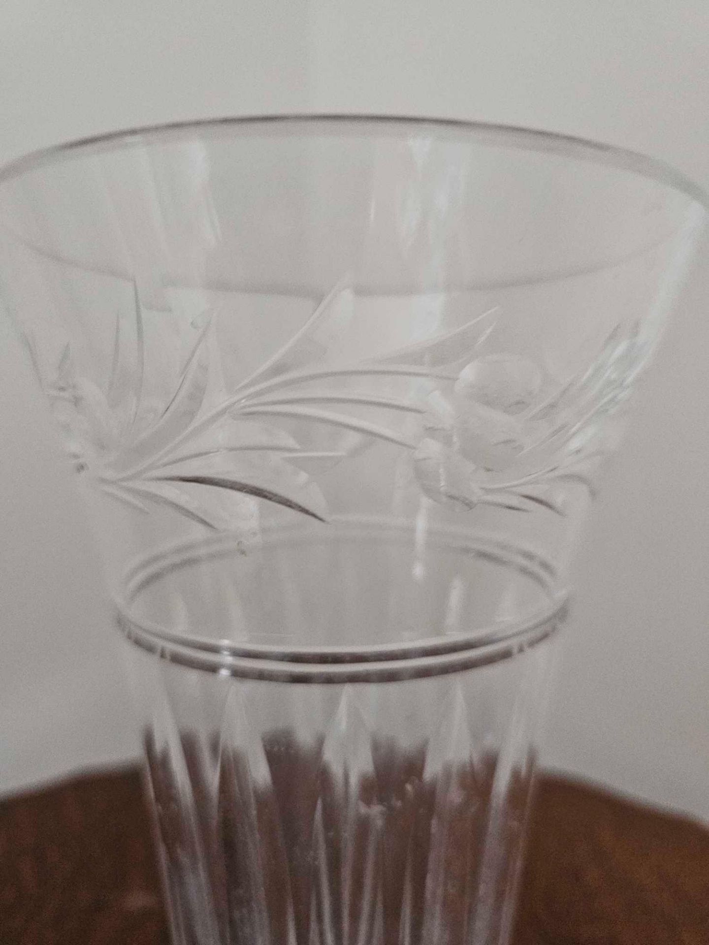 Vintage Crystal Cut Vase 29 X 14cm - Image 2 of 5