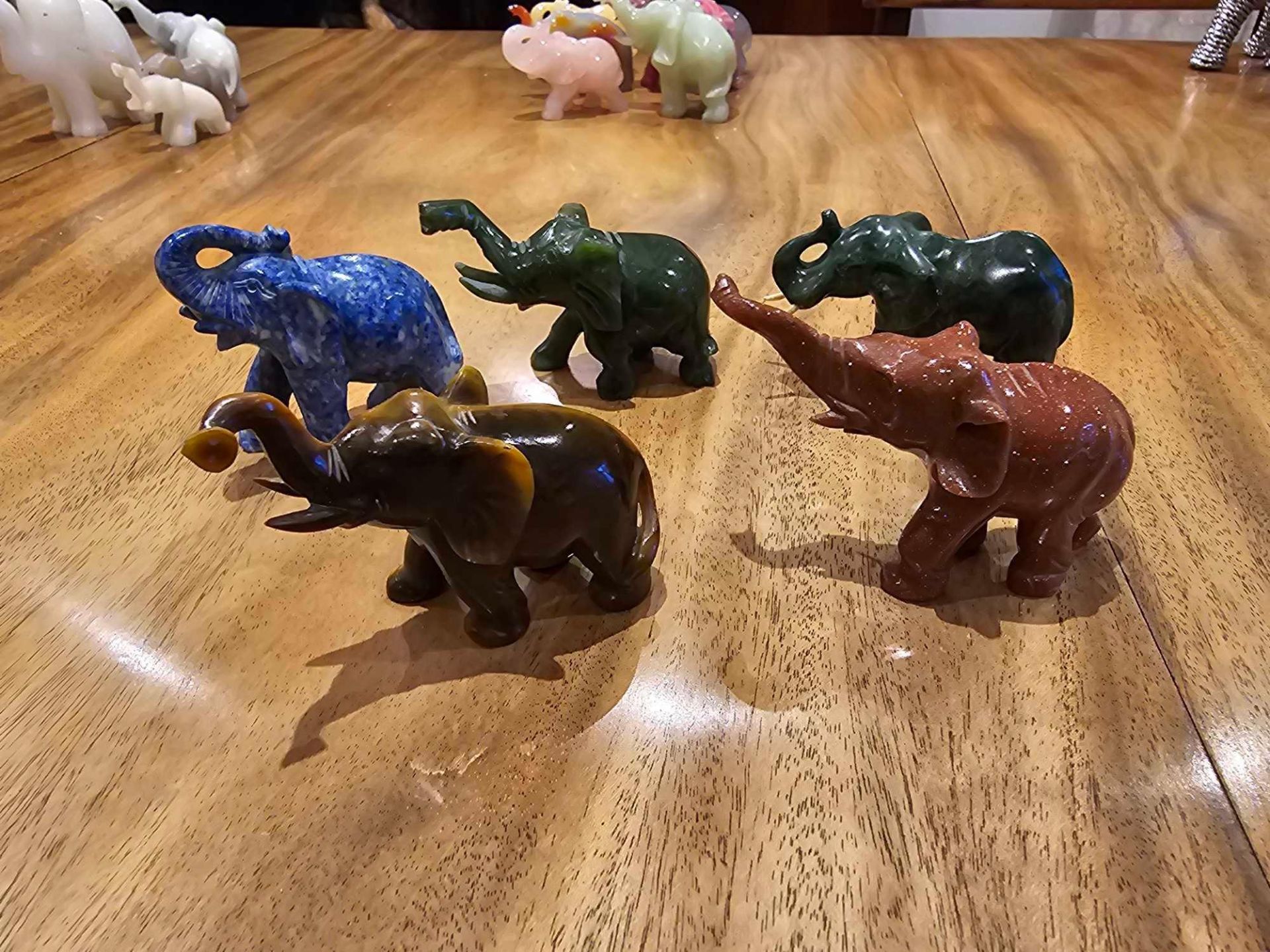 A Collection Of 5 X Various Elephant Figurines As Per Photograph - Image 2 of 2
