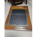 A Late Victorian Walnut And Brass Bound Writing Slope The Outside Of The Box Is Veneered In A
