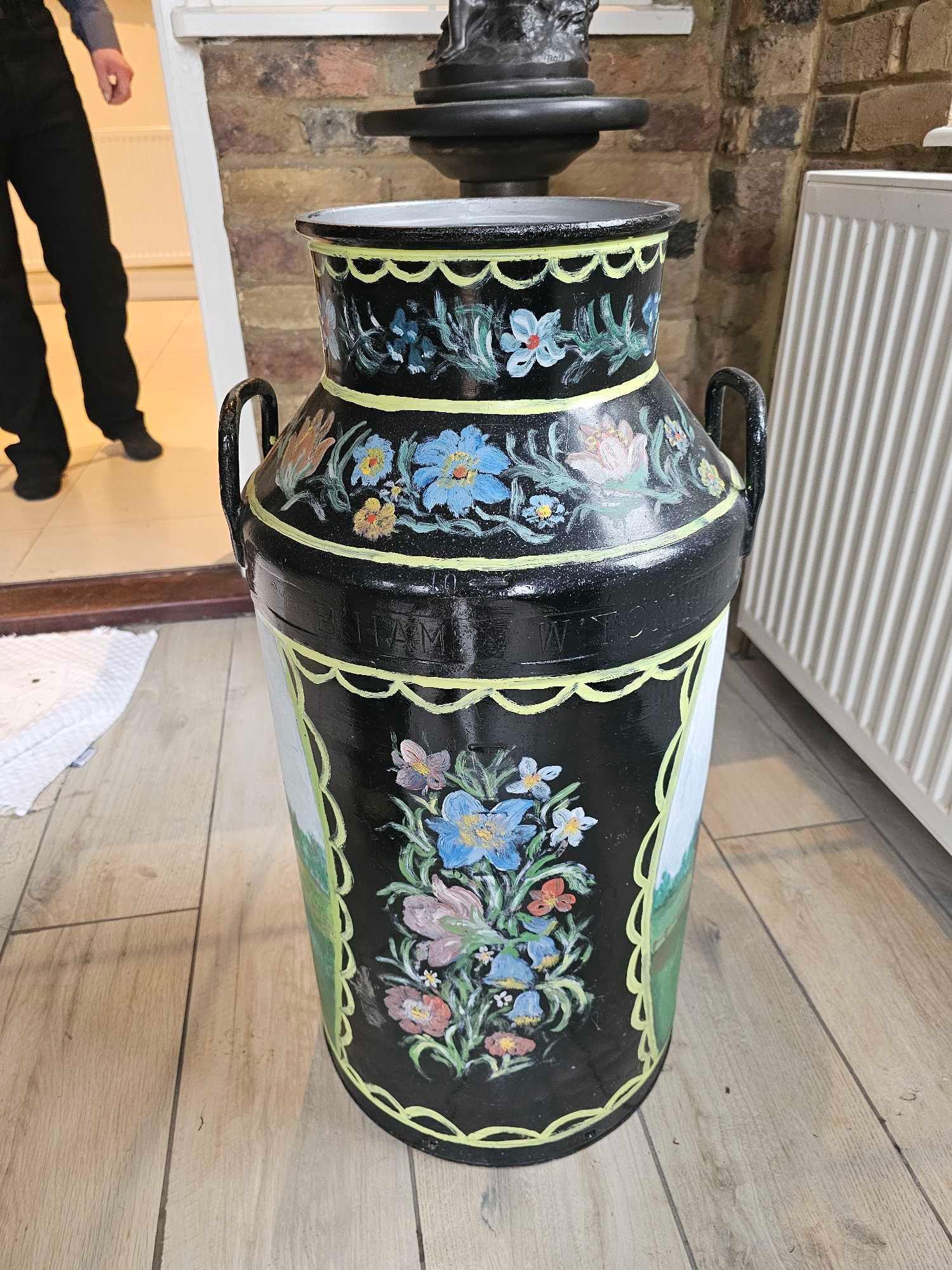 Vintage Bargeware Hand Painted Milk Churn 72cm - Bild 3 aus 4