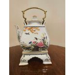 Naoka Nobata For Franklin Porcelain "Birds & Flowers Of The Orient" Porcelain Teapot Hand painted