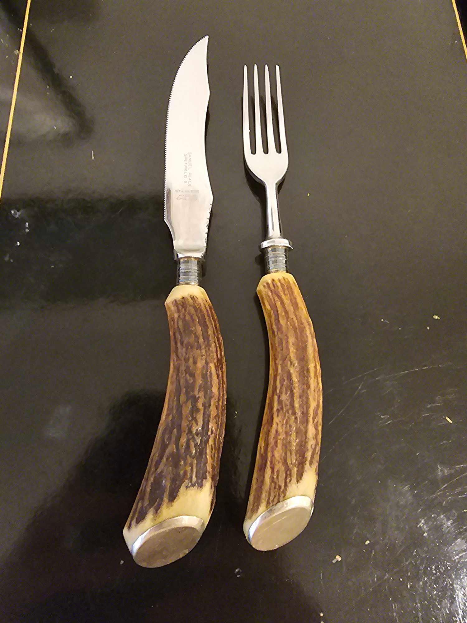 Samuel Peace Sheffield For Harrods Cased Steak Carving Set Of Six Knives And Forks Stainless Steel - Bild 3 aus 4