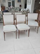 Tracey Boyd Reform Side Chairs Upholstered In Madison Dove X 4 Complete With A Armchair To Match