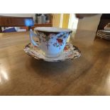 A Alton Wellington China JHC & Co Longton England Cup And Saucer With Wax Candle Inset
