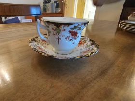 A Alton Wellington China JHC & Co Longton England Cup And Saucer With Wax Candle Inset