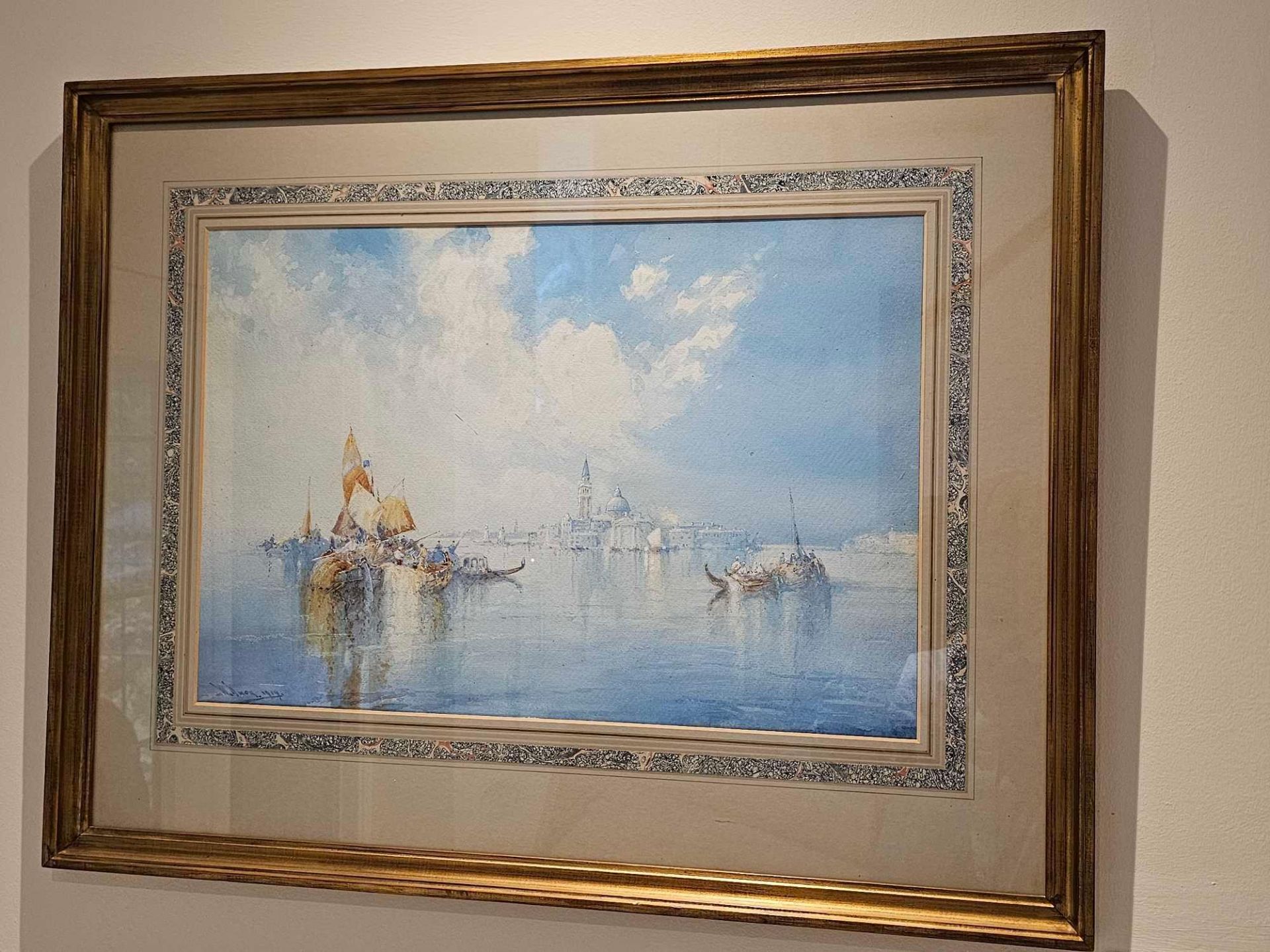 William Knox (1862-1925) British, Sailing Boats And Gondolas Gathered On A Venetian Lagoon,