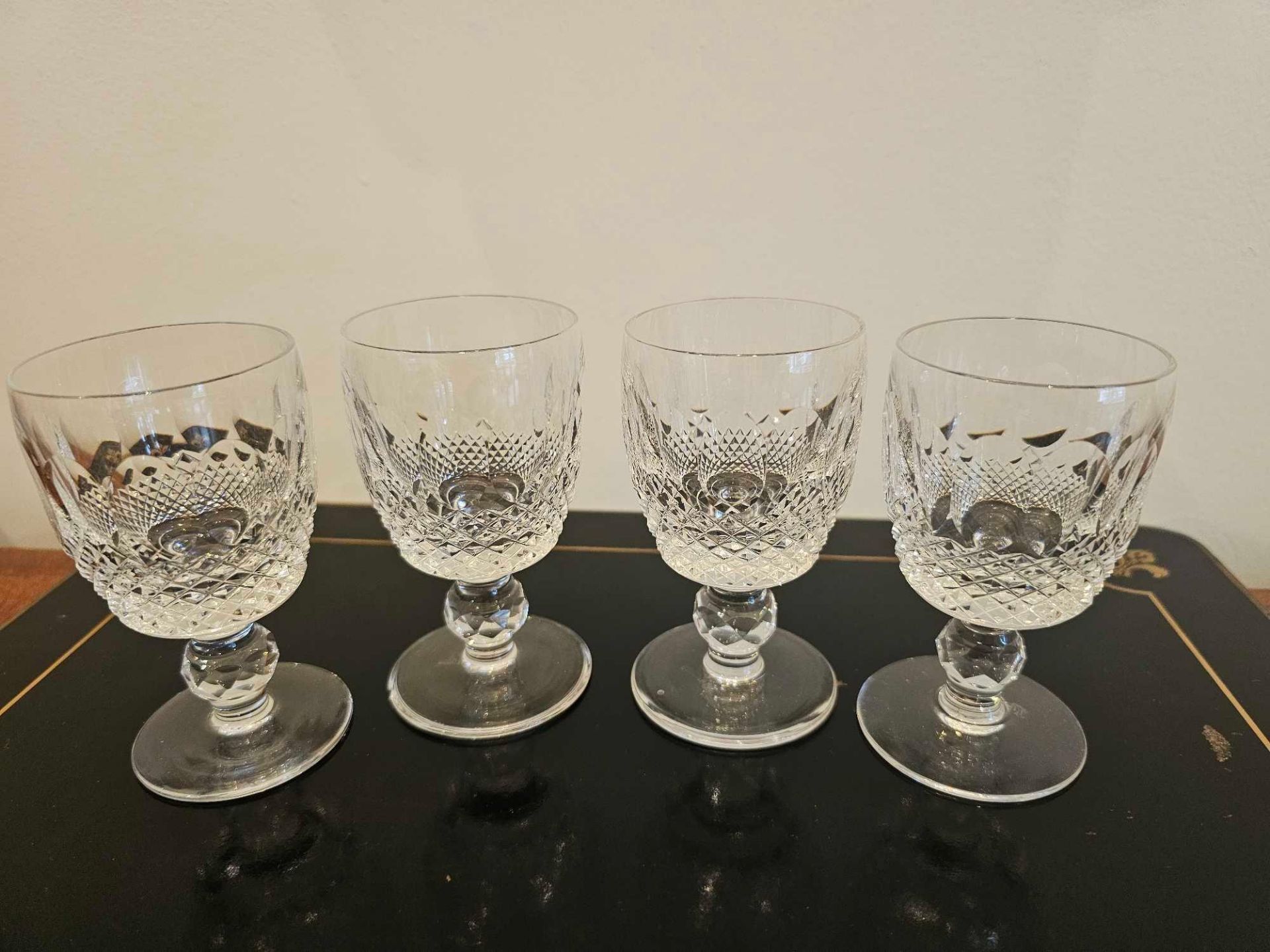 A Set Of 4 X Stuart Crystal Sherry Glasses 10cm Tall - Image 2 of 4