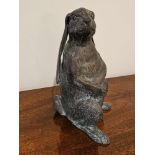 A Hollow Cast Figurine Of A Hare 27cm High