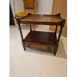 A Pair Bedside/Occasional Tables George III Design Mahogany The Rectangular Tray Top Of An Open