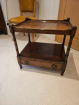 A Pair Bedside/Occasional Tables George III Design Mahogany The Rectangular Tray Top Of An Open