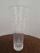 Vintage Crystal Cut Vase 29 X 14cm