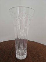 Vintage Crystal Cut Vase 29 X 14cm