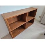 A Wooden Open Storage Unit 4 Shelves 122 X 30 X 80cm