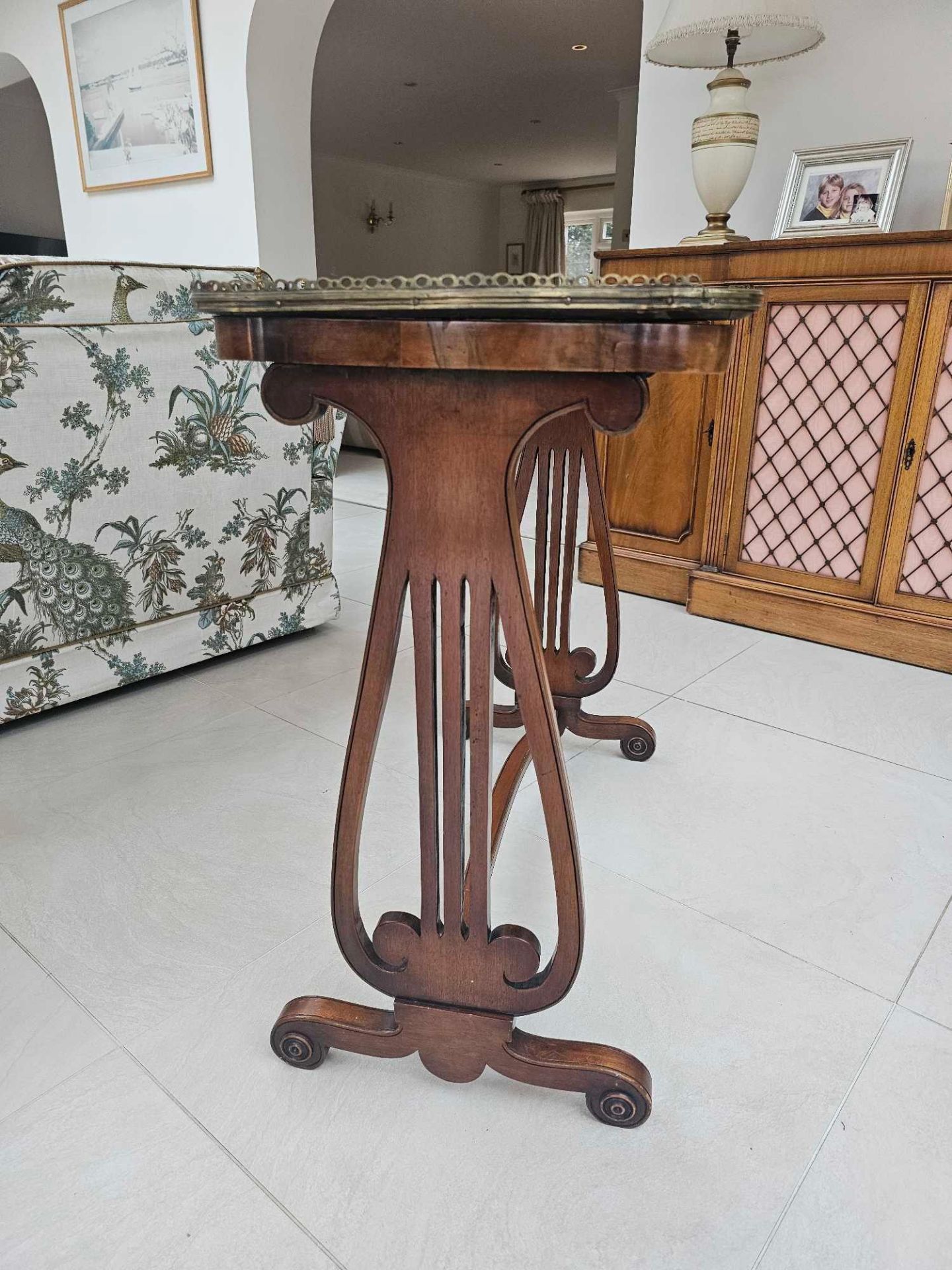 A Louis XVI Style Kingswood And Tulipwood Banded Side Table The Shaped Decorated Top With A - Image 4 of 5