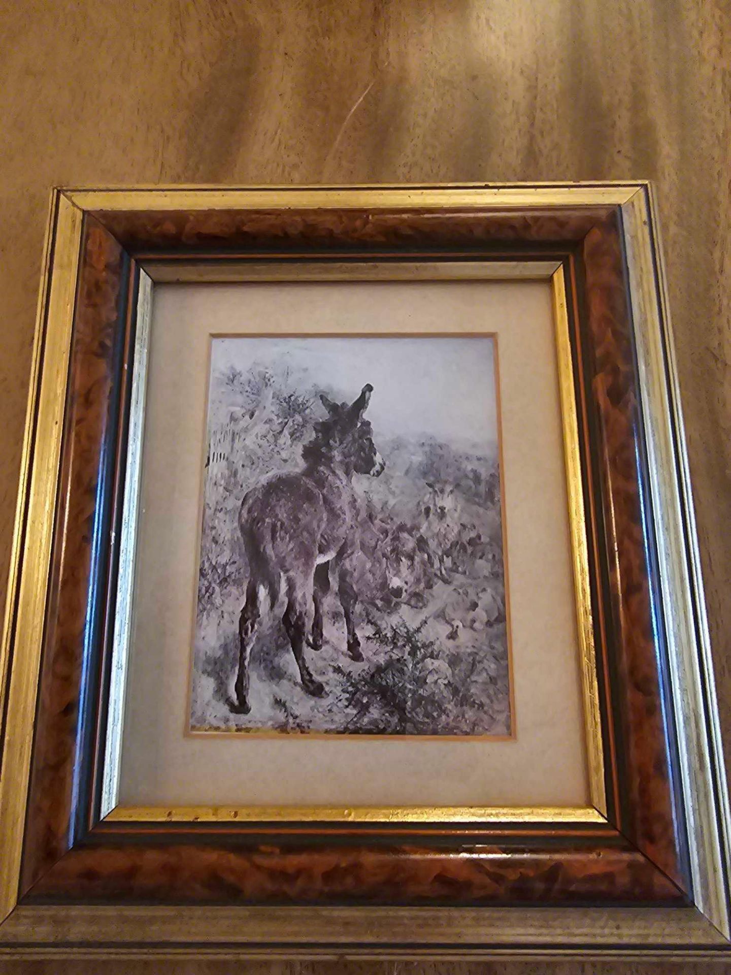 A Framed Print William Huggins. Donkeys And Sheep In A Landscape. 1867. 22 X 25cm - Image 3 of 3