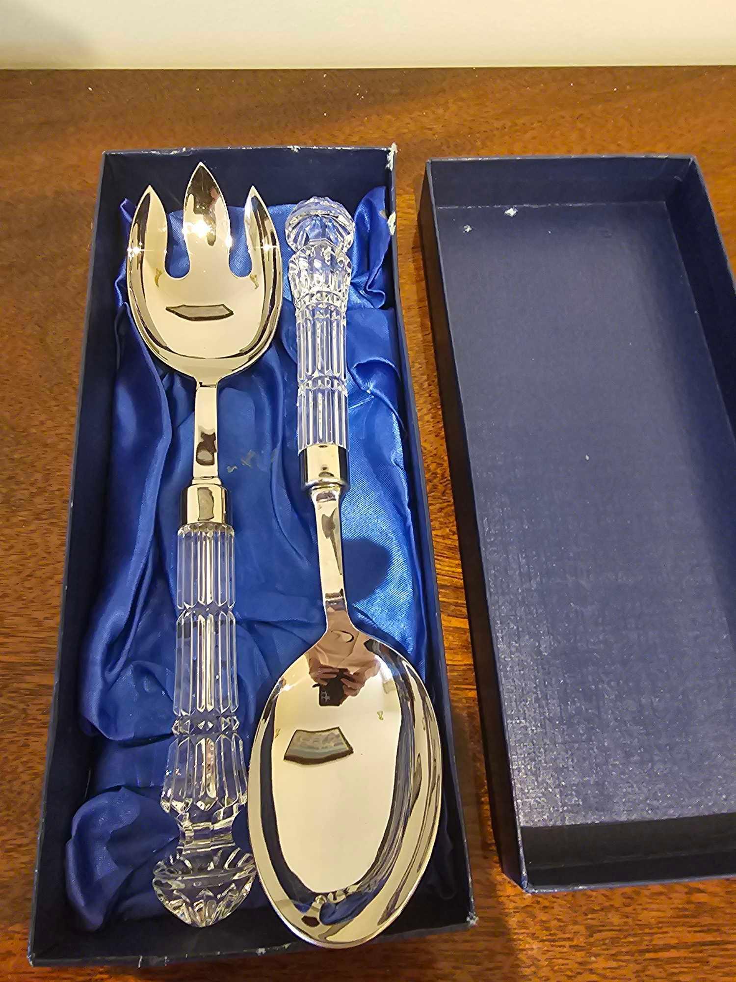 Waterford Crystal Serving Salad Spoon Set 28cm Boxed - Image 3 of 3
