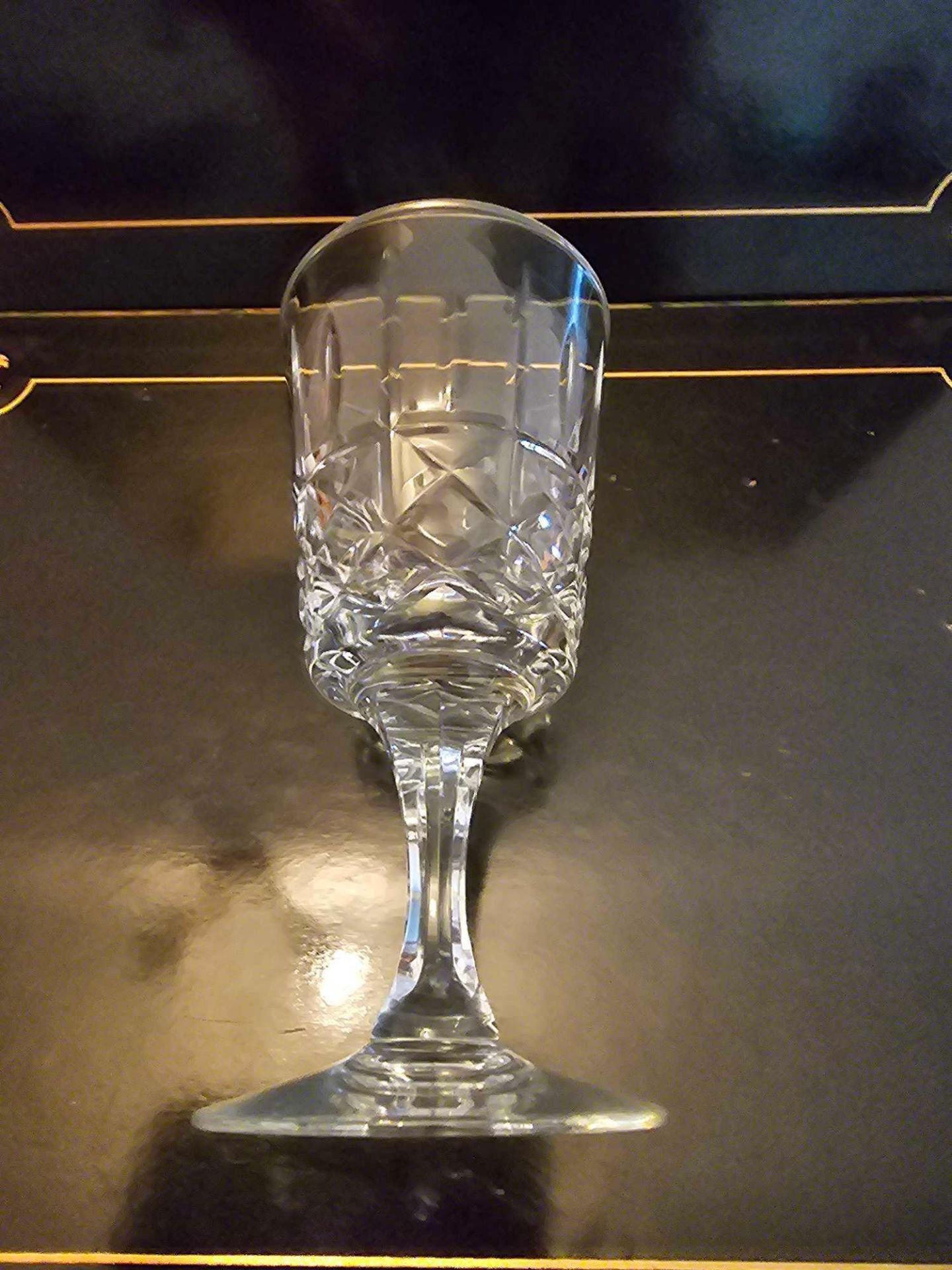 A Set Of 3 X Stuart Crystal Water Goblets 17.5cm - Image 3 of 4