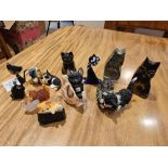 A Collection Of 11 Various Novelty Cat Figurines