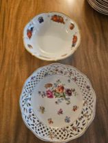 2 X Decorative Bowls Comprising Of A Vintage Schumann Arzberg Bavaria Germany Pierced Border