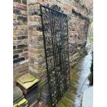 Black Painted Wrought Iron Side Gate Approximately 180 x 91cm