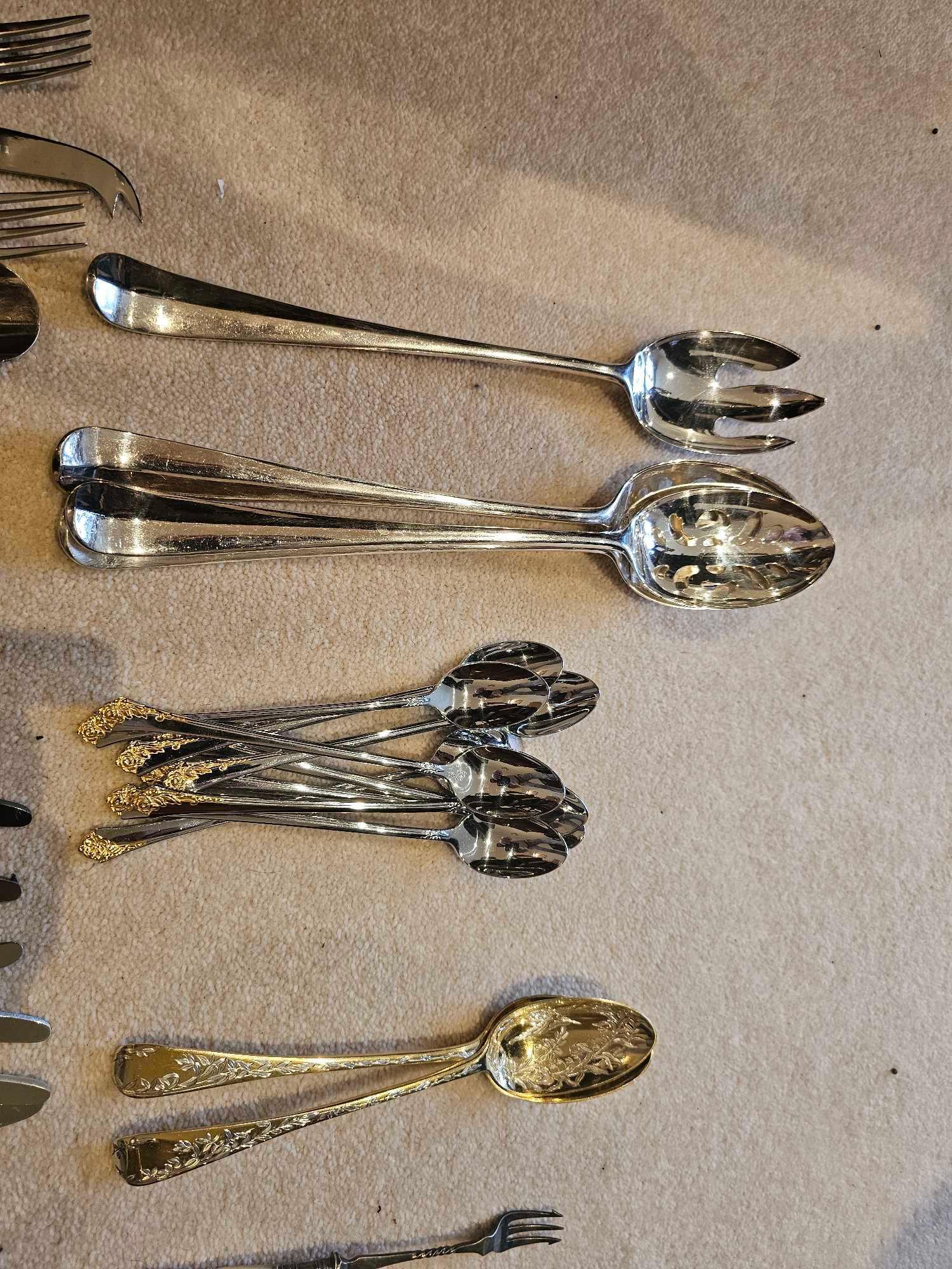 Various Plated And Mixed Flatware As Photographed - Bild 7 aus 7