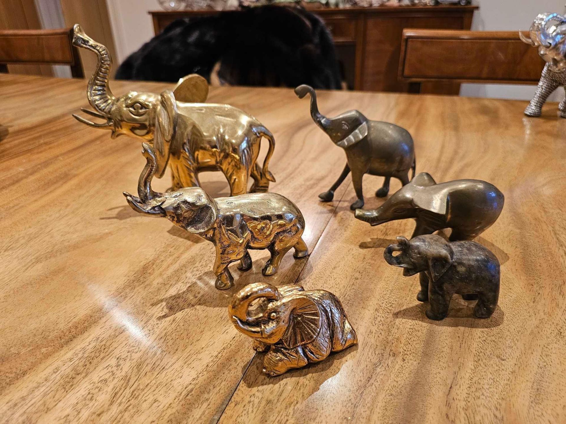 A Collection Of 6 X Various Elephant Figurines As Per Photograph - Image 2 of 3