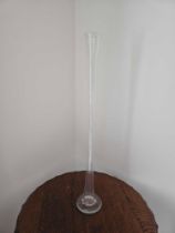 A Large Clear Cut Glass Vase 80cm
