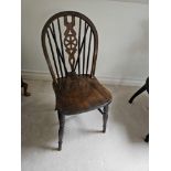 English Windsor Style Wheelback Chair Is A Classic Side Chair In Dark Oak Design With The Addition