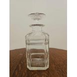 Royal Scot Crystal A Square Cut Spirit Decanter With Stopper 21cm