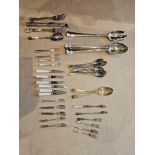 Various Plated And Mixed Flatware As Photographed
