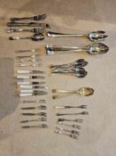 Various Plated And Mixed Flatware As Photographed