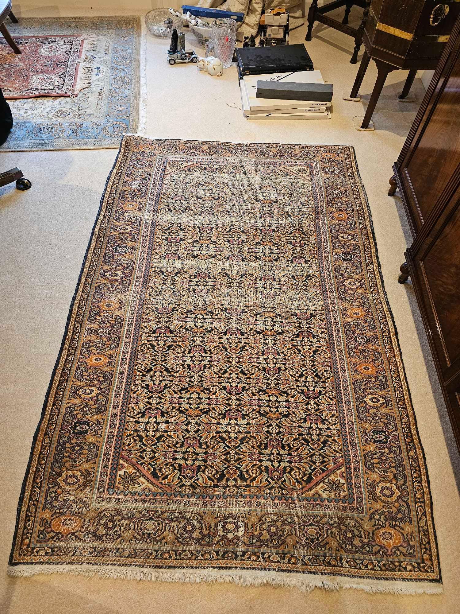 A Tabriz Rug, North West Persia, Wool On Cotton Foundation. The Blue Field With An All-over