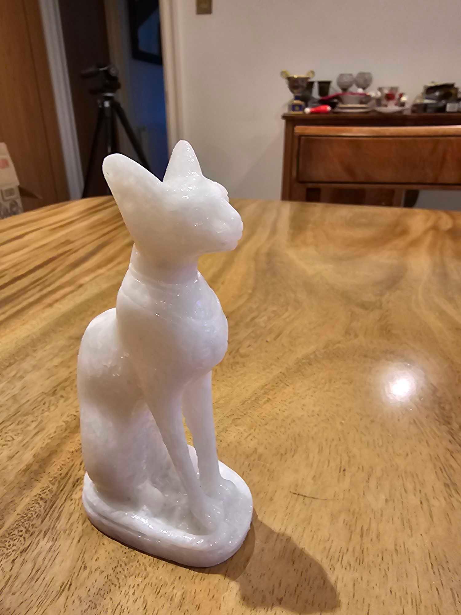 An Onyx Cat Figurine - Bild 2 aus 3