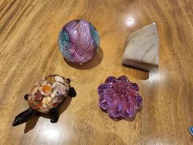 A Collection Of 4 X Various Paperweights As Photographed