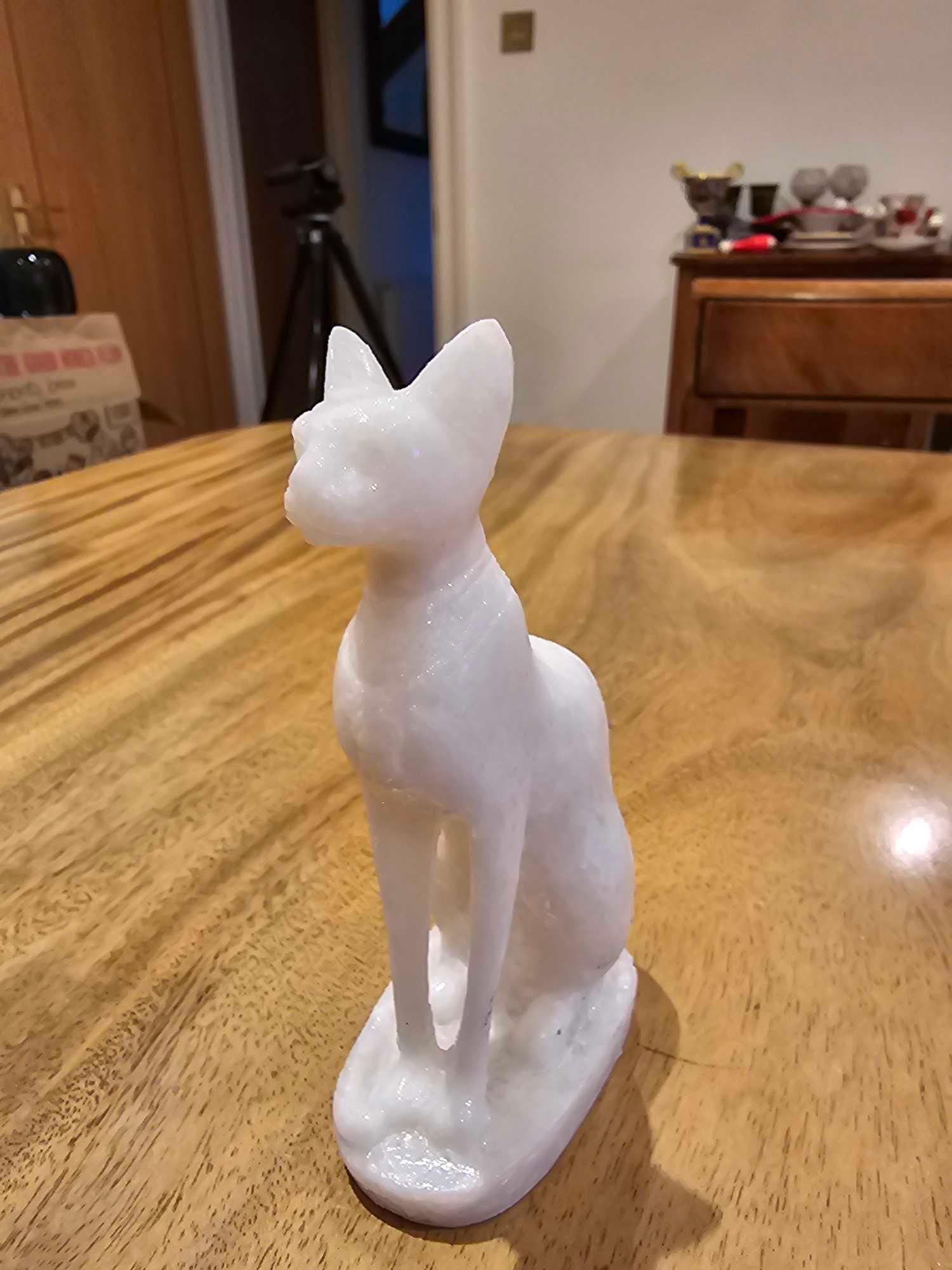 An Onyx Cat Figurine - Bild 3 aus 3