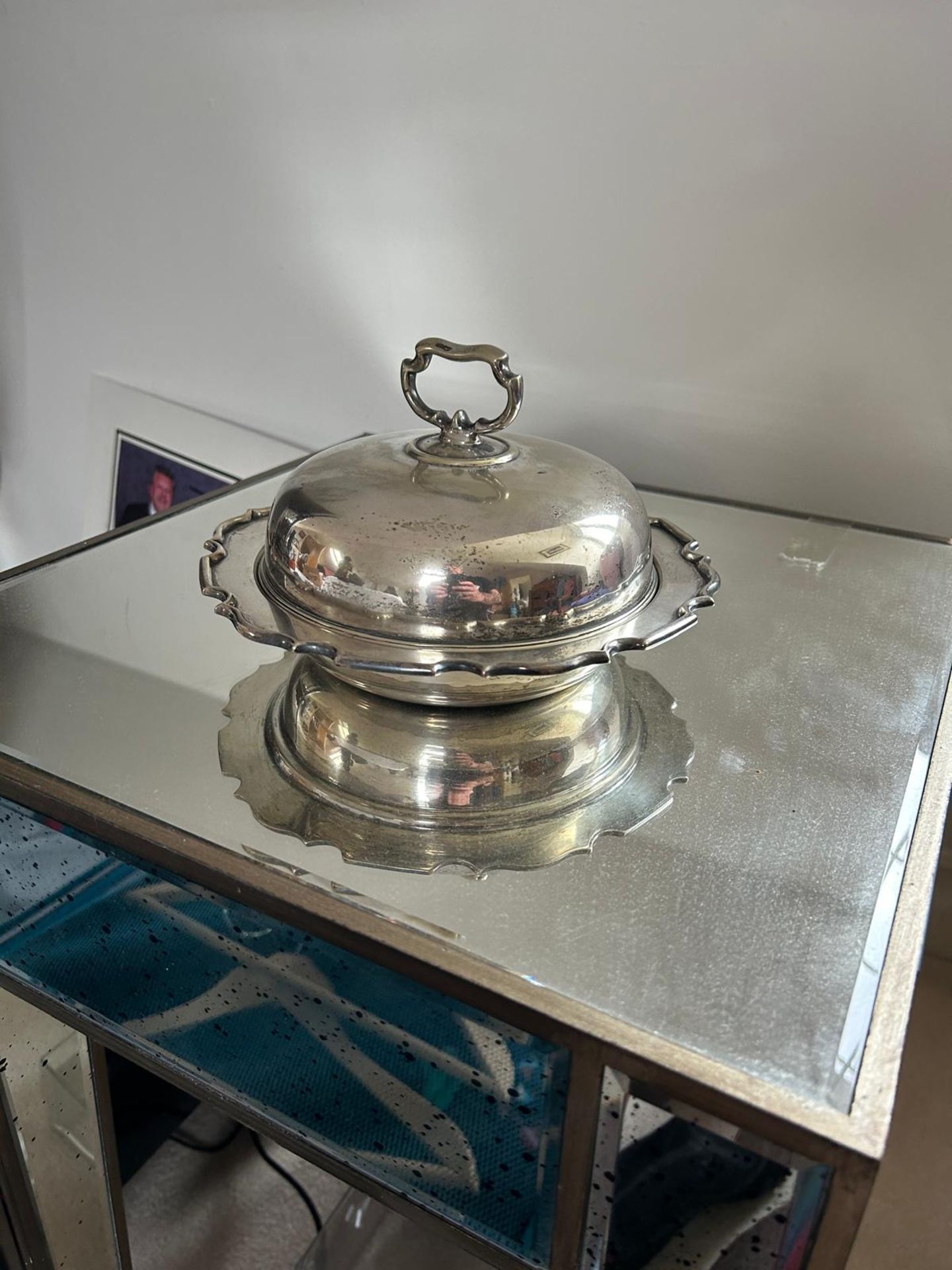 Silver Plated Domed Tureen Dish 23cm Circular - Image 4 of 4
